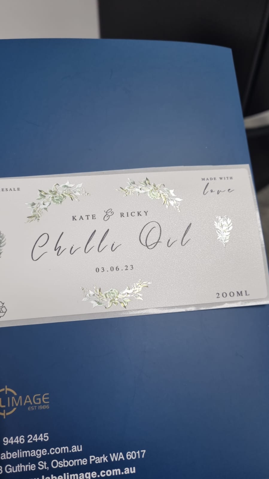 Synthetic Silver Label Printing Label Image Label Makers Perth